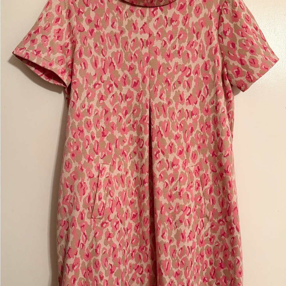 Tyler Boe Pink and Cream Patterned Dress
